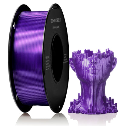 Silk PLA 3D Printer Filament 1.75mm, 1 KG, Silk Purple