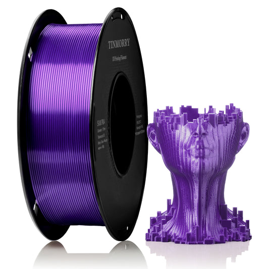 Silk PLA 3D Printer Filament 1.75mm, 1 KG, Silk Purple