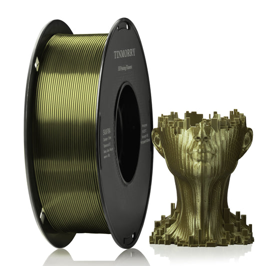 Silk PLA 3D Printer Filament 1.75mm, 1 KG, Silk Bronze