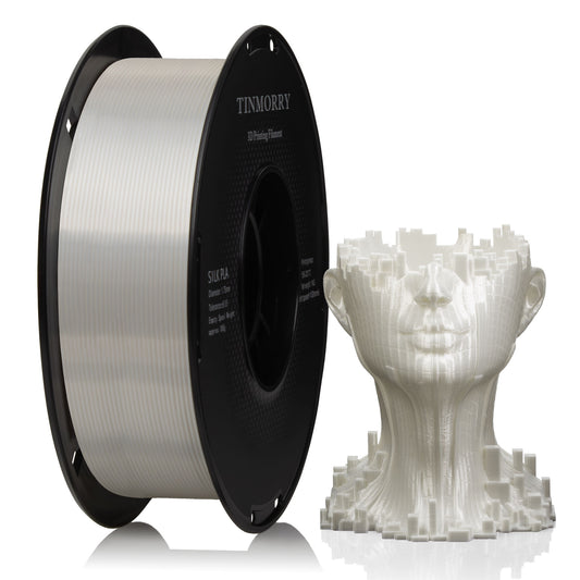 Silk PLA 3D Printer Filament 1.75mm, 1 KG, Silk White