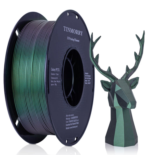 Galaxy PETG 3D Printer Filament 1.75mm, 1 KG, Galaxy Gemstone Green