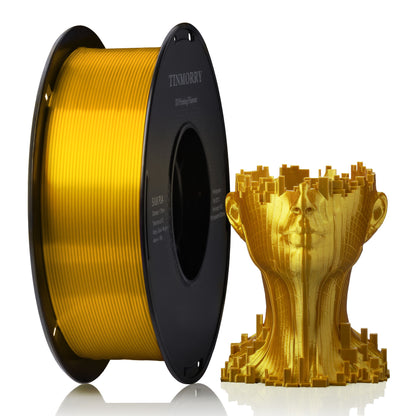 Silk PLA 3D Printer Filament 1.75mm, 1 KG, Silk Gold