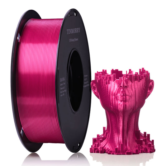 Silk PLA 3D Printer Filament 1.75mm, 1 KG, Silk Rose Red