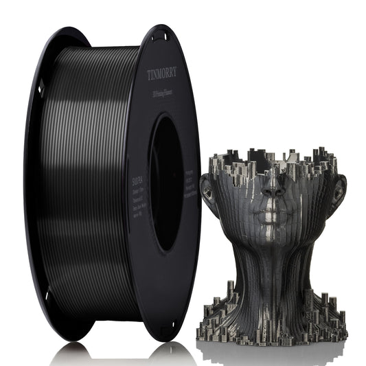 Silk PLA 3D Printer Filament 1.75mm, 1 KG, Silk Iron Black