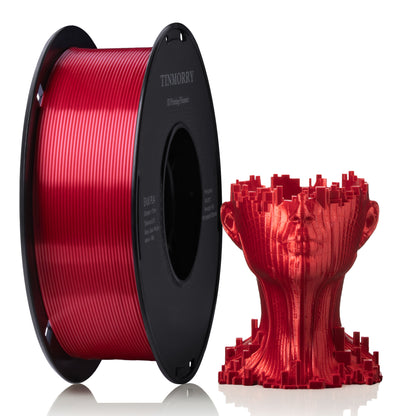 Silk PLA 3D Printer Filament 1.75mm, 1 KG, Silk Red