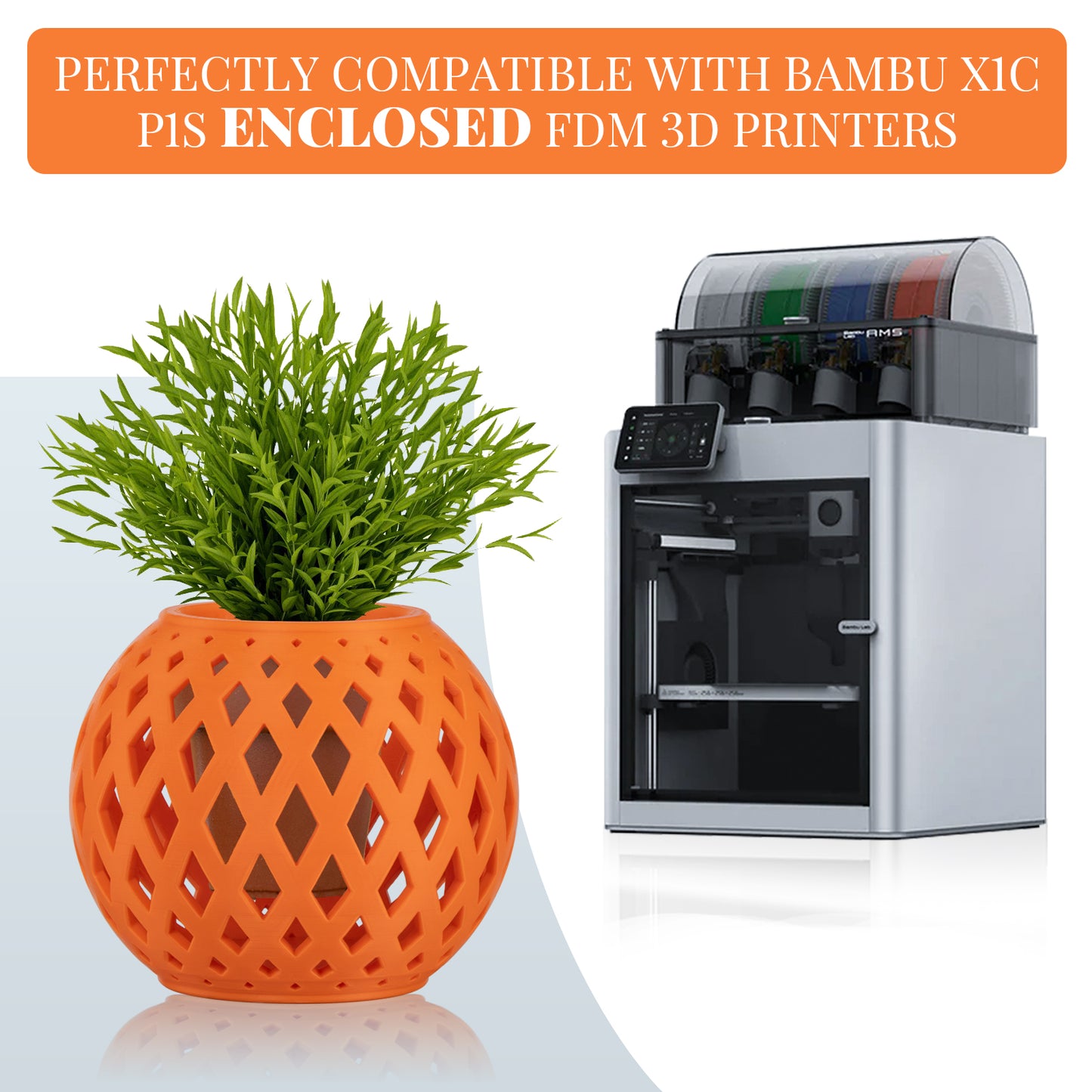 ASA 3D Printer Filament 1.75mm, 1 KG, Orange