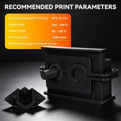 Carbon Fiber PA6 3D Printer Filament 1.75mm(approx. 5% Carbon Fiber Content), 1 KG, Black