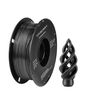 PETG Filament 1.75mm 1kg, TINMORRY 3D Printer Filament PETG Tangle-Free 3D Printing Materials, 1 Spool, Sparkly Black
