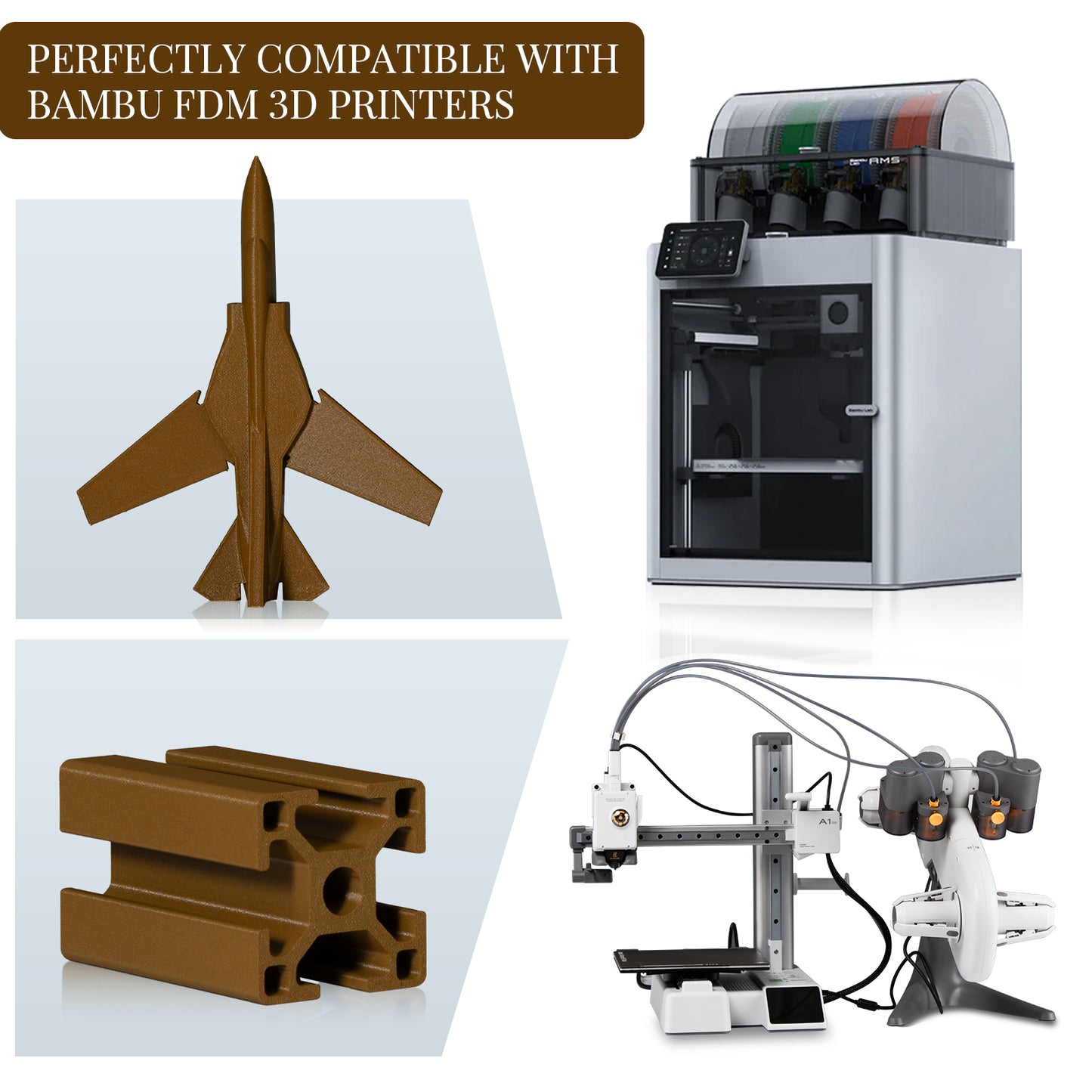 Carbon Fiber PETG 3D Printer Filament 1.75mm, 1 KG, Clay Yellow