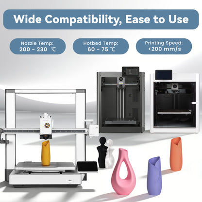 TINMORRY マット PLA フィラメント 1.75mm、PLA 3D プリント フィラメント、Bambu Lab FDM 3D プリンター対応、1 KG 1 スプール、マット パープル