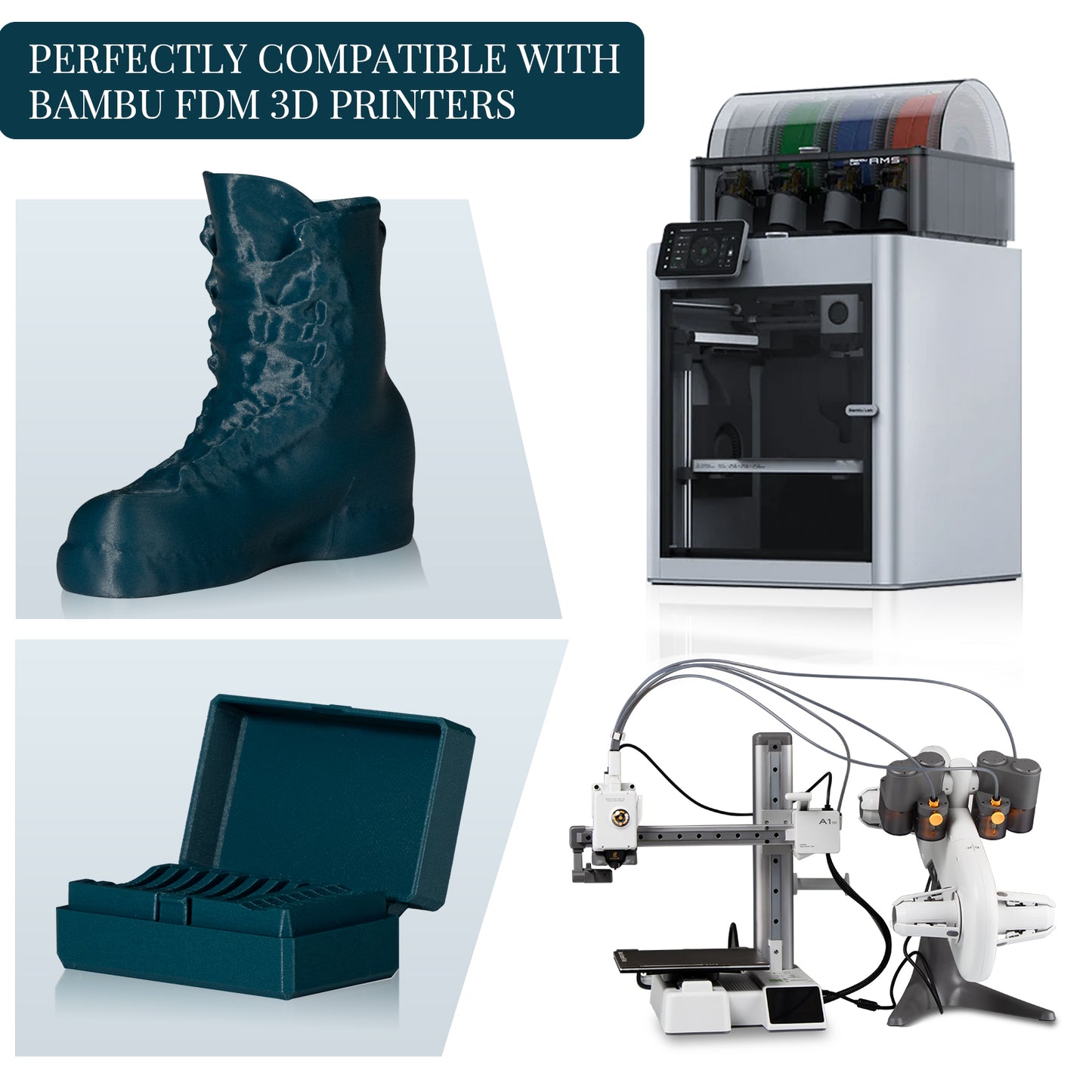 Carbon Fiber PETG 3D Printer Filament 1.75mm, 1 KG, Peacock Green