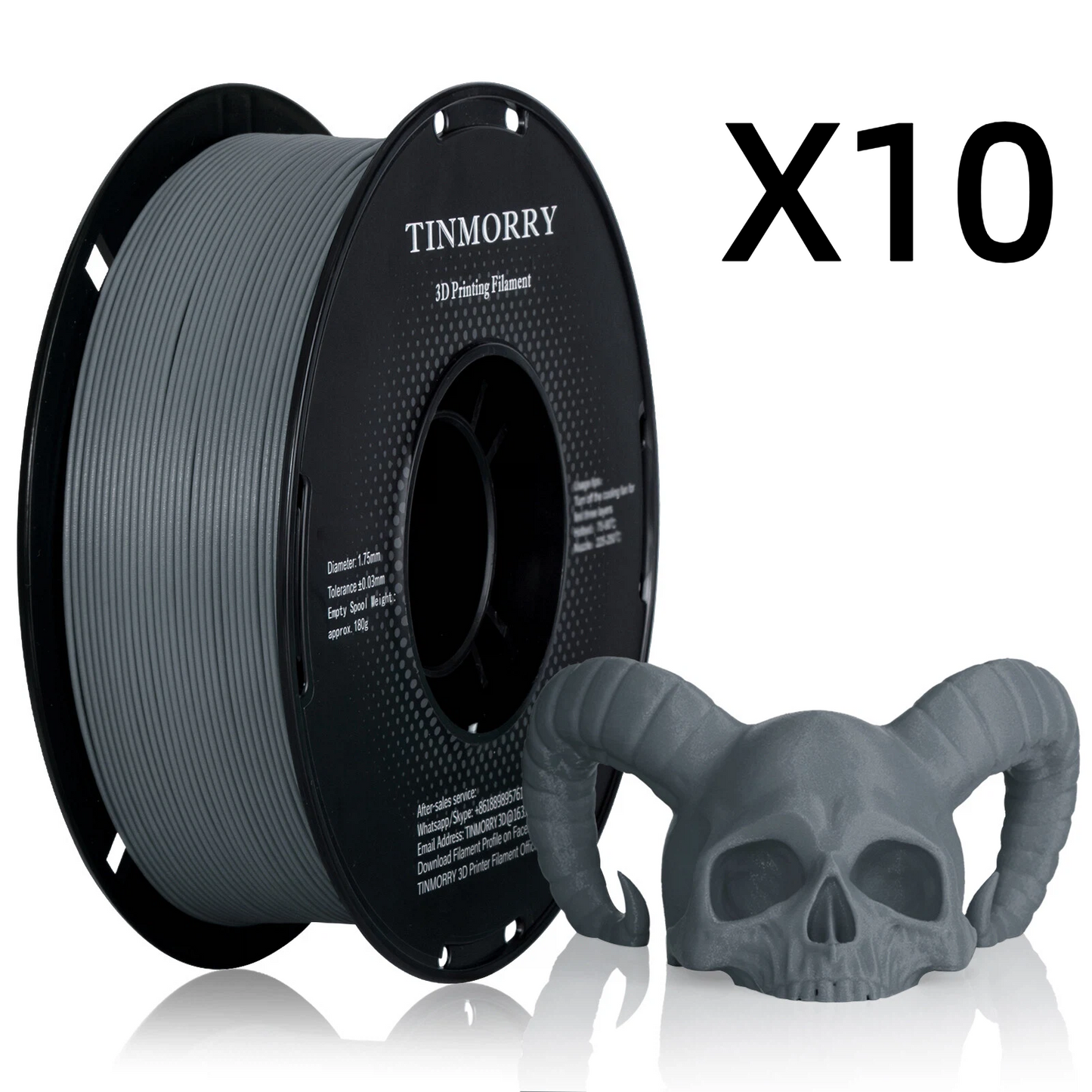 10 Rolls Value Pack & Save| Glass Fiber PETG Filament, 1 KG 1 Spool