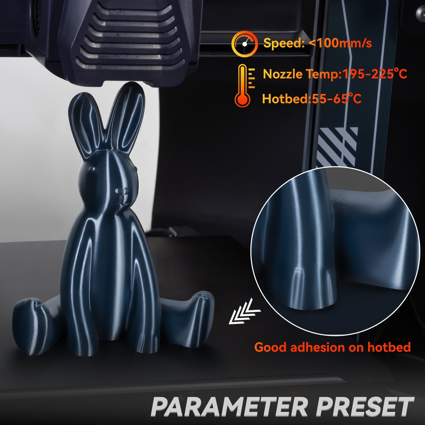 TINMORRY Silk PLA Filament 1.75mm, Glänzendes PLA 3D Drucker Filament, 1 KG 1 Spule, Silk Teal Blau