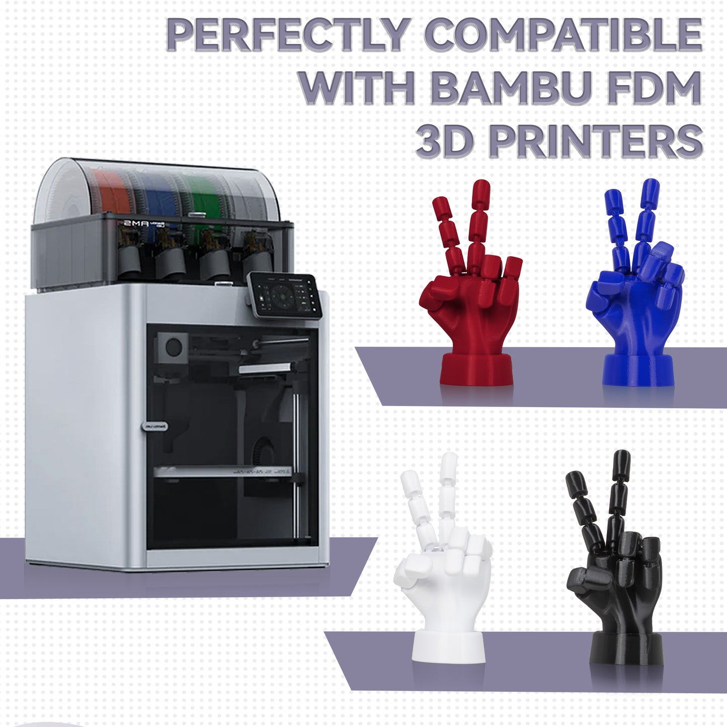 4 Rolls Value Pack & Save | PETG-ECO Filament, 1 KG 1 Spool, Black+ Red+ Cold White + Klein Blue