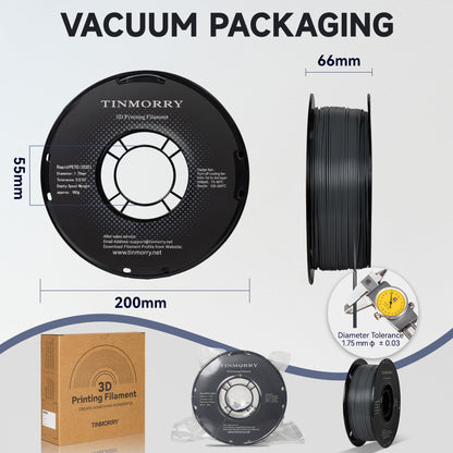 Rapid PETG-Eco 3D Printer Filament 1.75mm, 1 KG, Dark Grey