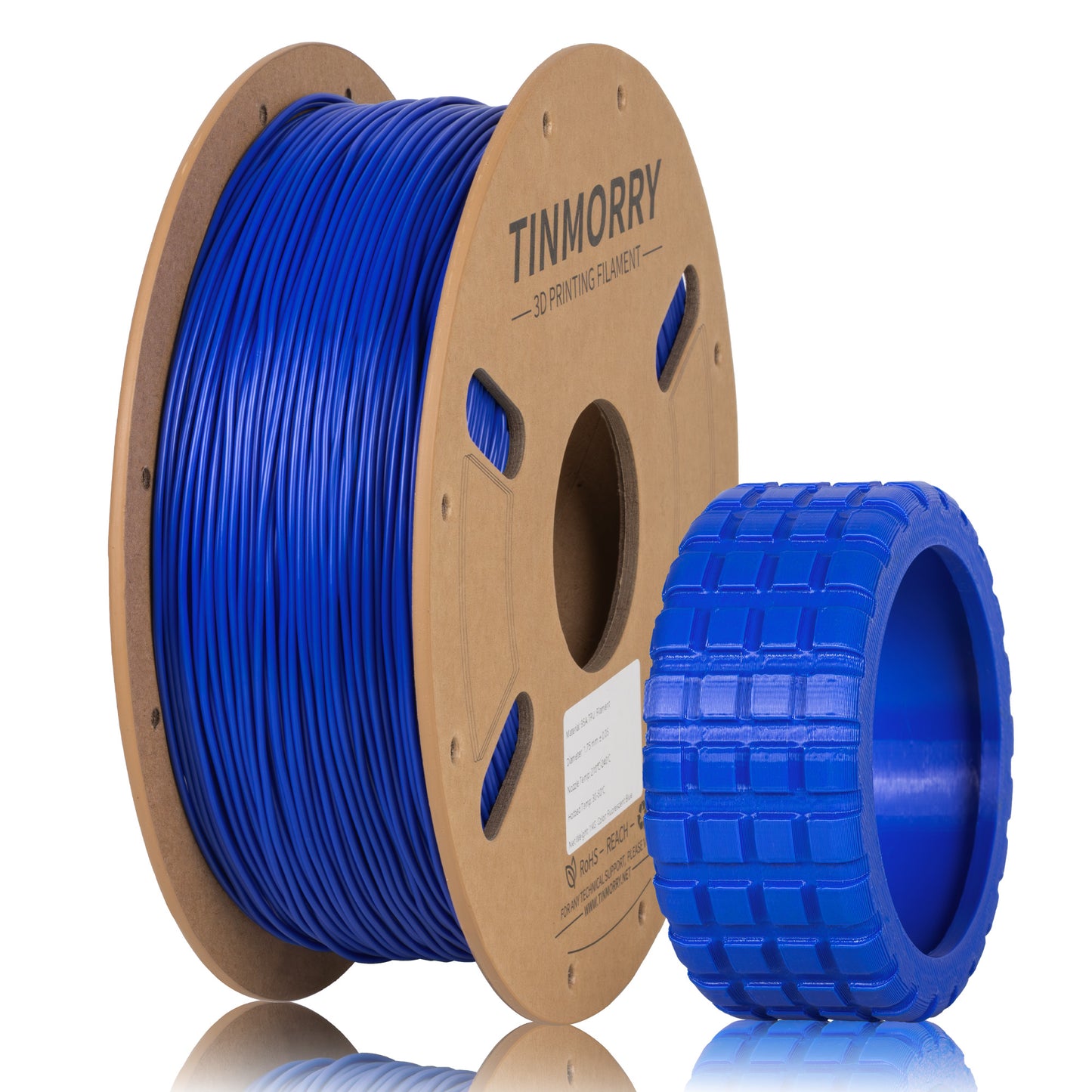 95A TPU 3D Printer Filament 1.75mm, 1 KG, Fluorescent Blue