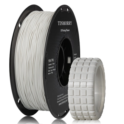 95A TPU 3D Printer Filament 1.75mm, 1 KG, Light Grey