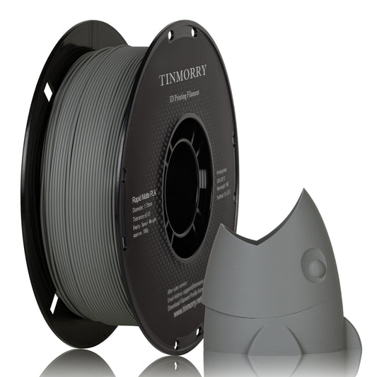 TINMORRY マット PLA フィラメント 1.75mm、PLA 3D プリント フィラメント、Bambu Lab FDM 3D プリンター対応、1 KG 1 スプール、マット グレー