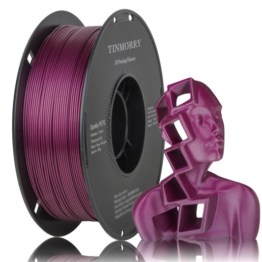 Sparkly PETG 3D Printer Filament 1.75mm, 1 KG, Sparkly Magenta