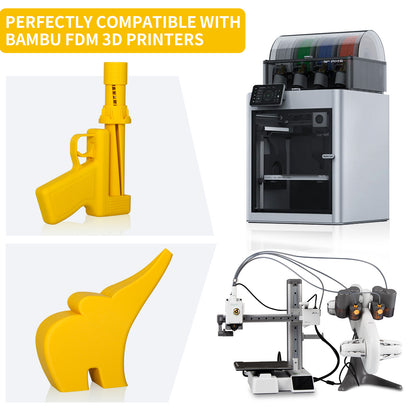 TINMORRY Glasfaserverstärktes PETG-Filament, hochschlagfestes PETG-GF-3D-Druckfilament, Haltbarkeit und Steifigkeit, perfekt kompatibel mit Bambu Lab FDM-3D-Drucker, 1 kg, 1 Spule, Frosted Carter Yellow 