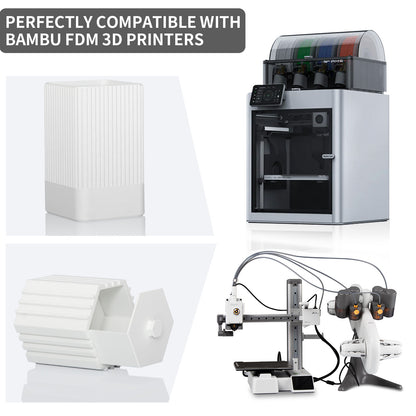 TINMORRY Glasfaserverstärktes PETG-Filament, hochschlagfestes PETG-GF-3D-Druckfilament, Haltbarkeit und Steifheit, perfekt kompatibel mit Bambu Lab FDM-3D-Drucker, 1 kg, 1 Spule, mattweiß 