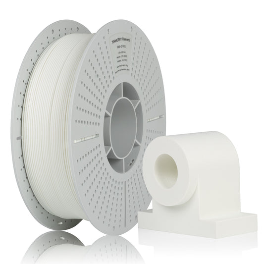 Glass Fiber Reinforced PA6 Filament, 1 KG 1 Spool, Frosted White