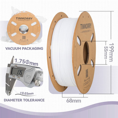 4 Rolls Value Pack & Save | PETG-ECO Filament, 1 KG 1 Spool, Black+ Red+ Cold White + Klein Blue