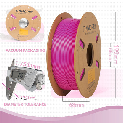 4 Rolls Value Pack & Save | PETG-ECO Filament, 1 KG 1 Spool, Magenta+ Jade White+ Yellow+ Blue