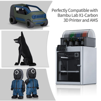 Carbon Fiber PLA 3D Printer Filament 1.75mm, 1 KG, Black