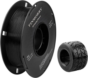 TINMORRY Filament TPU 1.75 mm, TPU Filament 3D Printing Materials for 3D Printer, 1 KG, 1 Spool, Black