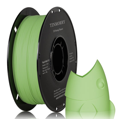 TINMORRY マット PLA フィラメント 1.75mm、PLA 3D プリント フィラメント、Bambu Lab FDM 3D プリンター対応、1 KG 1 スプール、マット ライトグリーン