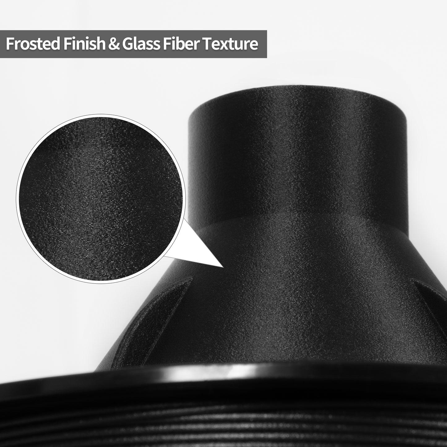 Glass Fiber PC 3D Printer Filament 1.75mm, 1 KG, Frosted Black