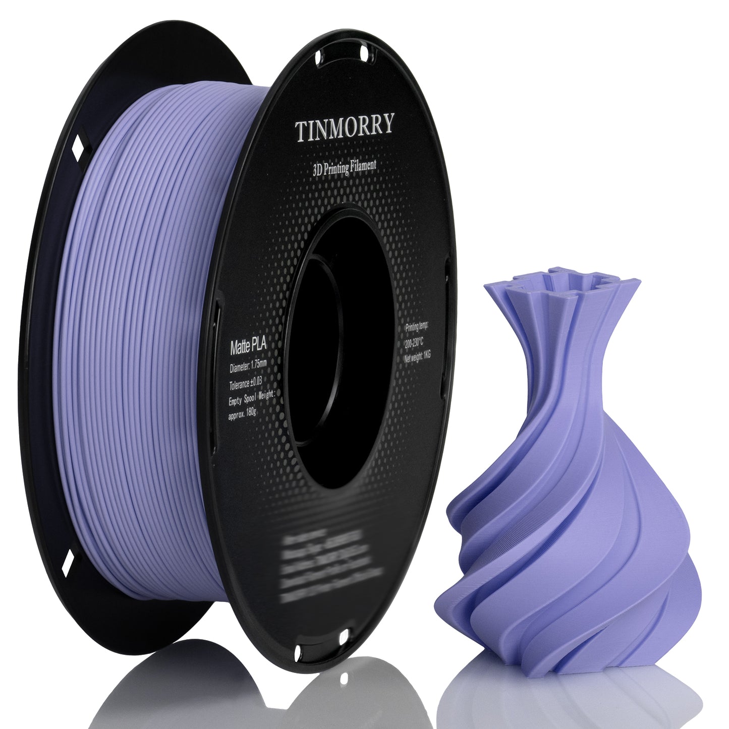 Matte PLA 3D Printer Filament 1.75mm, 1 KG, Matte Purple