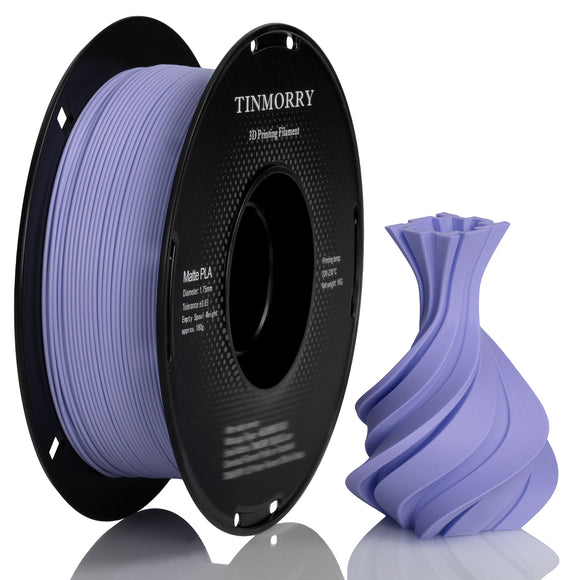 TINMORRY Mattes PLA-Filament 1,75 mm, PLA-3D-Druckfilament, kompatibel mit Bambu Lab FDM-3D-Drucker, 1 kg, 1 Spule, mattes Lila 