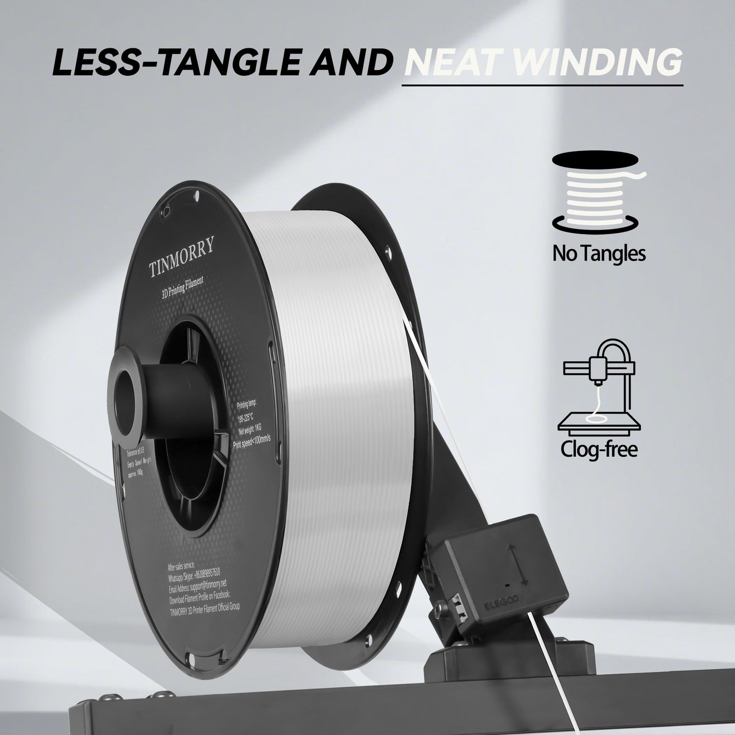 Silk PLA 3D Printer Filament 1.75mm, 1 KG, Silk White