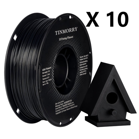 10 Rolls ASA 3D Printer Filament 1.75mm, 1 KG 1 Spool