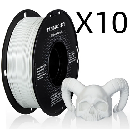 10 Rolls Value Pack & Save| Glass Fiber PETG Filament, 1 KG 1 Spool