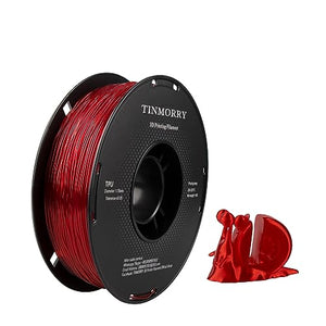 Filament TPU 1.75 mm, TINMORRY 3D Printing Materials, TPU Filament for FDM 3D Printer, 1 kg 1 Spool, Transparent Red