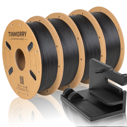 4 Rolls Value Pack & Save | Carbon Fiber PETG Filament, 1 KG 1 Spool, Black