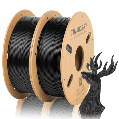 2 Rollen Vorteilspack & Sparen | PETG-ECO Filament, 1 kg 1 Spule, Schwarz