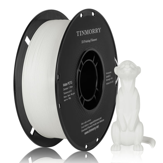 Matte PETG 3D Printer Filament 1.75mm, 1 KG, Matte Ivory White