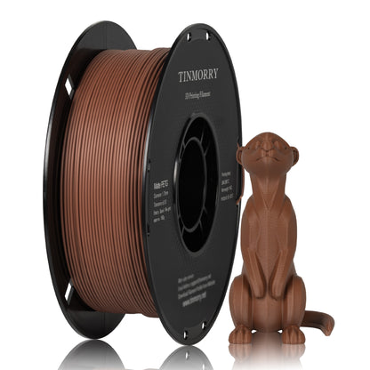TINMORRY Matte PETG 3D-Druckfilament 1,75 mm, 1 kg, Mattbraun