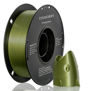 TINMORRY Metallic PETG Filament 1.75mm, PETG 3D Printing Filament, Compatible with Bambu Lab FDM 3D Printer, 1 KG 1 Spool, Metallic Green