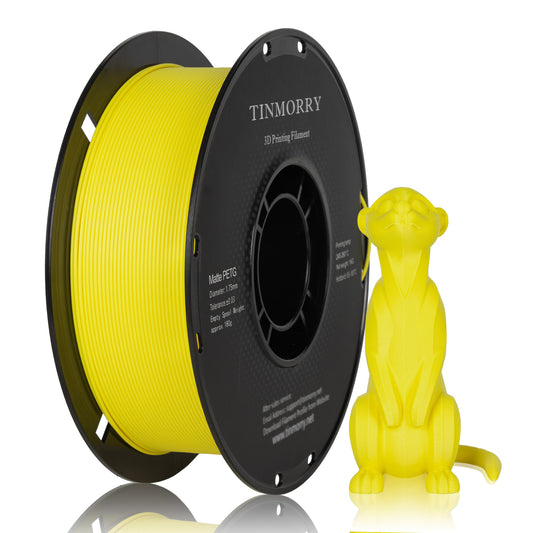 Matte PETG 3D Printer Filament 1.75mm, 1 KG, Matte Yellow