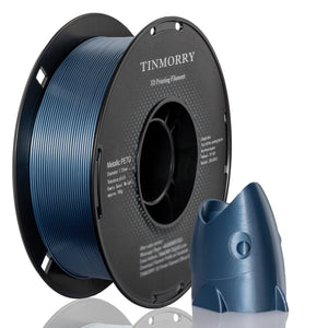 TINMORRY Metallic PETG Filament 1.75mm, PETG 3D Printing Filament, Compatible with Bambu Lab FDM 3D Printer, 1 KG 1 Spool, Metallic Blue