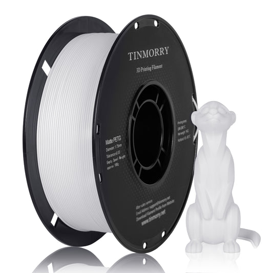 Matte PETG 3D Printer Filament 1.75mm, 1 KG, Matte White