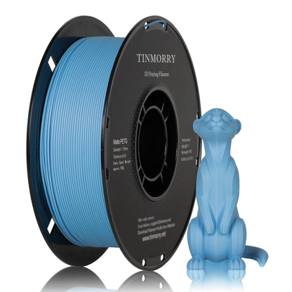 TINMORRY Matte PETG 3D-Druckfilament 1,75 mm, 1 kg, matte hellblau