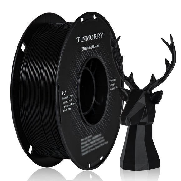 PLA Filament 1.75 mm, 3D Printer Filament, Diameter Tolerance +/- 0.03 mm 1kg Spool,  Black