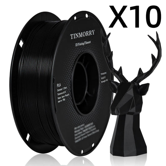 10 Rolls Value Pack & Save | Regular PLA Filament 1.75mm, 1 KG 1 Spool