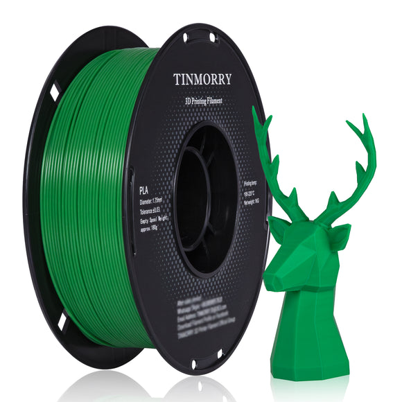 TINMORRY PLA 3D Printing Filament 1.75mm 1kg, 3D Printer, 1 Spool, Pure Green